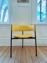 Load image into Gallery viewer, KENDALL / 1960's Set of Four Tripod Tub Chairs in Blue + Yellow
