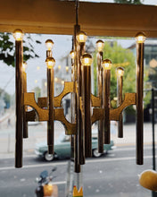Load image into Gallery viewer, GAETANO SCIOLARI / 1970's Scultura Chrome Chandelier