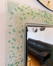 Load image into Gallery viewer, POST MODERN / Memphis Style Green Glass Shapes Mirror