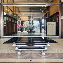 Load image into Gallery viewer, VINTAGE / 1970s Italian Tubular Chrome Smoky Glass Coffee Table