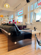 Load image into Gallery viewer, ACERBIS / Gem Leather Sofa w/Acrylic Smoke Sides by Lodovico Acerbis