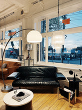 Load image into Gallery viewer, VINTAGE / 1960s Italian Chrome + Marble Arc Floor Lamp