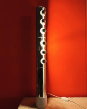 Load image into Gallery viewer, LUCI / 1970's Chrome + Stone Pillar Floor Lamp