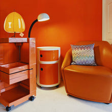 Load image into Gallery viewer, KARTELL / 1960s Vintage Orange & Cream Componibili by Anna Castelli Ferrieri