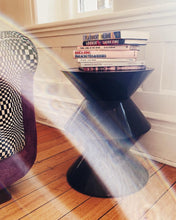 Load image into Gallery viewer, POST MODERN / Black Mirrored Zig Zag Side Table