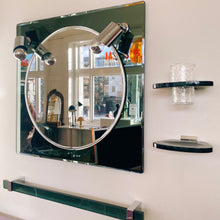 Load image into Gallery viewer, FONTANA ARTE / Gun Metal Bathroom Mirror Set + Lights