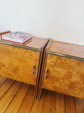Load image into Gallery viewer, VINTAGE / Burl Wood Veneer Bedside Tables