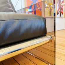 Load image into Gallery viewer, ACERBIS / Gem Leather Sofa w/Acrylic Smoke Sides by Lodovico Acerbis