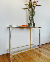 Load image into Gallery viewer, PIERRE VANDEL PARIS / 1970s Lucite & Gold Gilt Console Table
