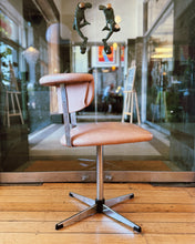Load image into Gallery viewer, KM TUBULAR INDUSTRIES / 1970s Chrome & Blush Swivel Chairs - Set of 4