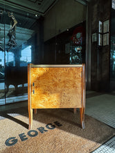 Load image into Gallery viewer, VINTAGE / Burl Wood Veneer Bedside Tables