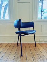 Load image into Gallery viewer, KENDALL / 1960's Set of Four Tripod Tub Chairs in Blue + Yellow