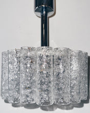 Load image into Gallery viewer, DORIA LEUCHTEN / German 1960s Single Tier Glass Tube Chandelier