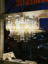 Load image into Gallery viewer, TRONCHI CHANDELIER / Vintage Oval Two Tone Venetian Chandelier