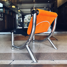 Load image into Gallery viewer, KLOBER TEZETT / 1980s German Post Modern Chrome Occasional Chair