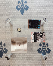 Load image into Gallery viewer, VINTAGE / Aluminium + Glass Coffee Table