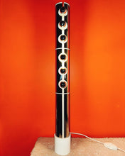 Load image into Gallery viewer, LUCI / 1970's Chrome + Stone Pillar Floor Lamp