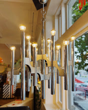 Load image into Gallery viewer, GAETANO SCIOLARI / 1970's Scultura Chrome Chandelier