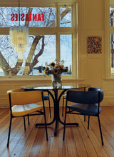 Load image into Gallery viewer, KENDALL / 1960's Set of Four Tripod Tub Chairs in Blue + Yellow