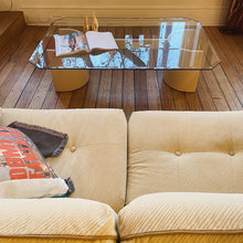 Load image into Gallery viewer, FANTASY #362/ Atlantis 1970s Cream Tiger Rib Two Seater Sofa