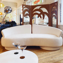 Load image into Gallery viewer, FANTASY #427 / Serpentine Cloud Style Sofa in Ivory Boucle