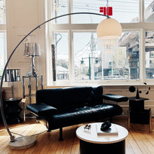 Load image into Gallery viewer, VINTAGE / 1960s Italian Chrome + Marble Arc Floor Lamp