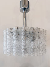 Load image into Gallery viewer, DORIA LEUCHTEN / German 1960s Single Tier Glass Tube Chandelier