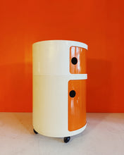 Load image into Gallery viewer, KARTELL / 1960s Vintage Orange & Cream Componibili by Anna Castelli Ferrieri