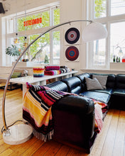 Load image into Gallery viewer, VINTAGE / 1960s Italian Chrome + Marble Arc Floor Lamp