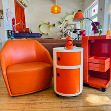 Load image into Gallery viewer, KARTELL / 1960s Vintage Orange & Cream Componibili by Anna Castelli Ferrieri