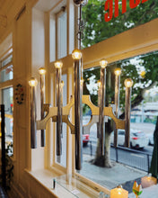 Load image into Gallery viewer, GAETANO SCIOLARI / 1970's Scultura Chrome Chandelier
