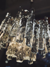 Load image into Gallery viewer, J. T. KALMAR / 1960s Ice Glass Chandelier