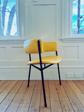 Load image into Gallery viewer, KENDALL / 1960's Set of Four Tripod Tub Chairs in Blue + Yellow