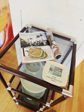 Load image into Gallery viewer, CARAVELLE / Cubed Shelving Wood w/Silver Corners + Smoky Grey Glass