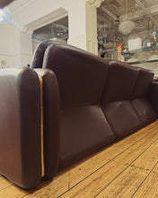 Load image into Gallery viewer, VINTAGE / 1970s Dark Brown Leather Sofas