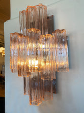 Load image into Gallery viewer, VENINI / Soft Pink Murano Tronchi Wall Sconce