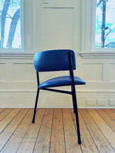 Load image into Gallery viewer, KENDALL / 1960's Set of Four Tripod Tub Chairs in Blue + Yellow