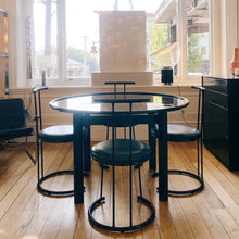 Load image into Gallery viewer, POST MODERN / 1980s Tubular Dining Table in Black/Smoke