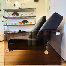 Load image into Gallery viewer, ACERBIS / Gem Leather Sofa w/Acrylic Smoke Sides by Lodovico Acerbis