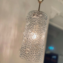 Load image into Gallery viewer, ORREFORS / 1960s Swedish Glass + Brass Bubble Pendant by Carl Fagerlund