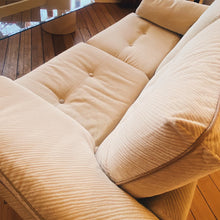 Load image into Gallery viewer, FANTASY #362/ Atlantis 1970s Cream Tiger Rib Two Seater Sofa