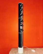 Load image into Gallery viewer, LUCI / 1970's Chrome + Stone Pillar Floor Lamp