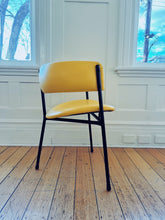 Load image into Gallery viewer, KENDALL / 1960's Set of Four Tripod Tub Chairs in Blue + Yellow