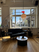 Load image into Gallery viewer, VINTAGE / 1960s Italian Chrome + Marble Arc Floor Lamp