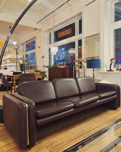 Load image into Gallery viewer, VINTAGE / 1970s Dark Brown Leather Sofas