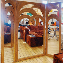 Load image into Gallery viewer, VIVAI DEL SUD / 1970s Bamboo Mirrored Screen