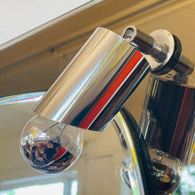 Load image into Gallery viewer, FONTANA ARTE / 1970s Bronze + Chrome Mirror w/ Chrome Cap Lights