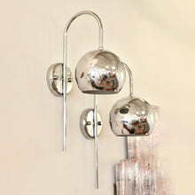Load image into Gallery viewer, MEBLO GUZZINI / Chrome Space Age Sconces