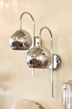 Load image into Gallery viewer, MEBLO GUZZINI / Chrome Space Age Sconces