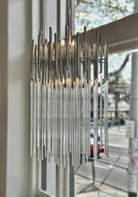 Load image into Gallery viewer, GAETANO SCIOLARI / Chrome + Glass Cascade Pendant Lamp